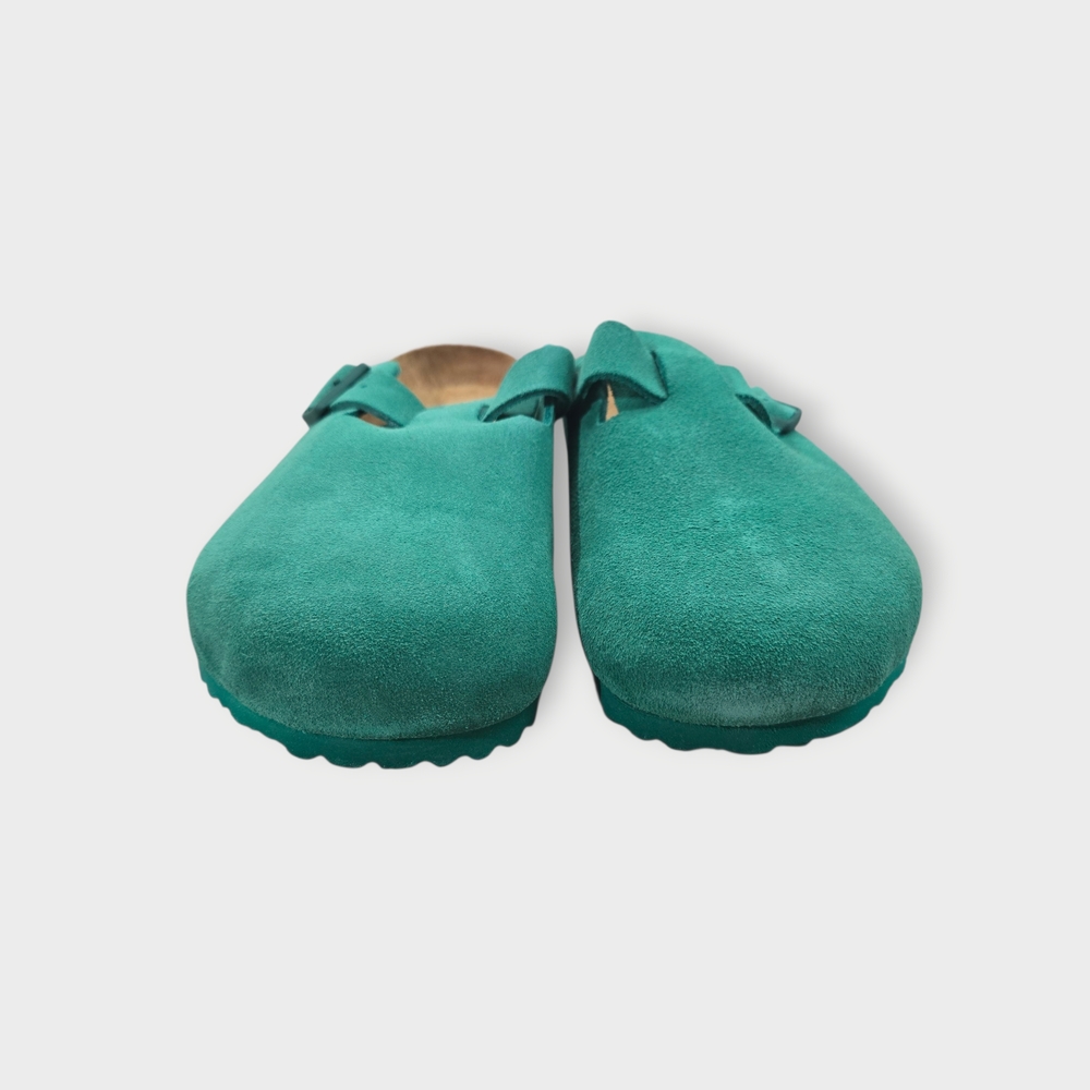 Birkenstock New w/ Box Boston Digital Green Suede Leather Regular Mens Size 11 - Picture 7 of 14